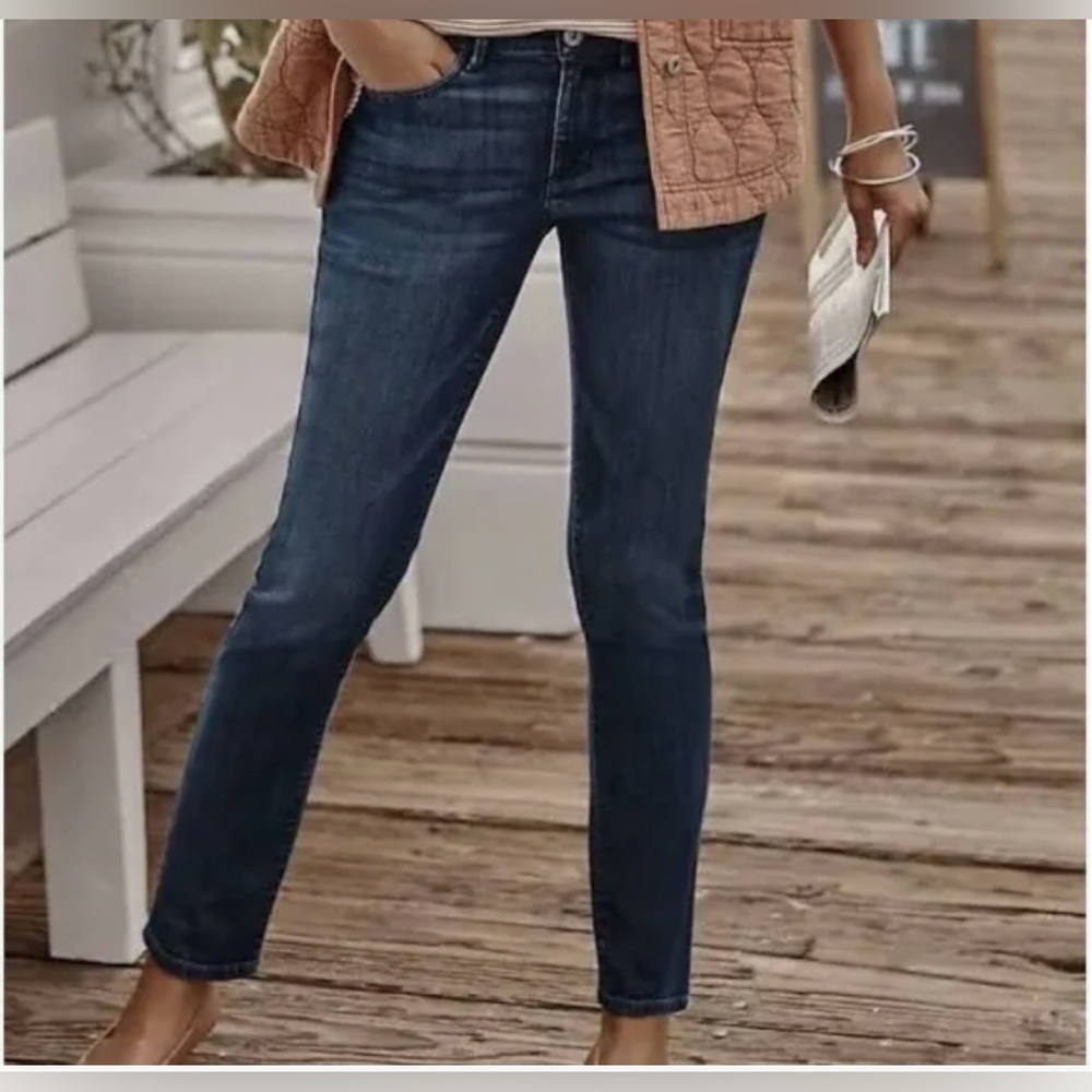 J Jill jeans size 8 ankle cropped stretch blue denim jeans 💙💙